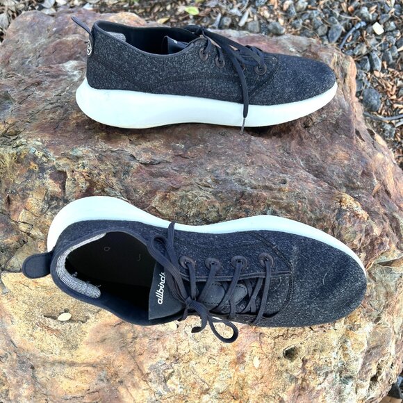 allbirds - Mens Superlight Wool Runner - Black Sneaker - Size 12